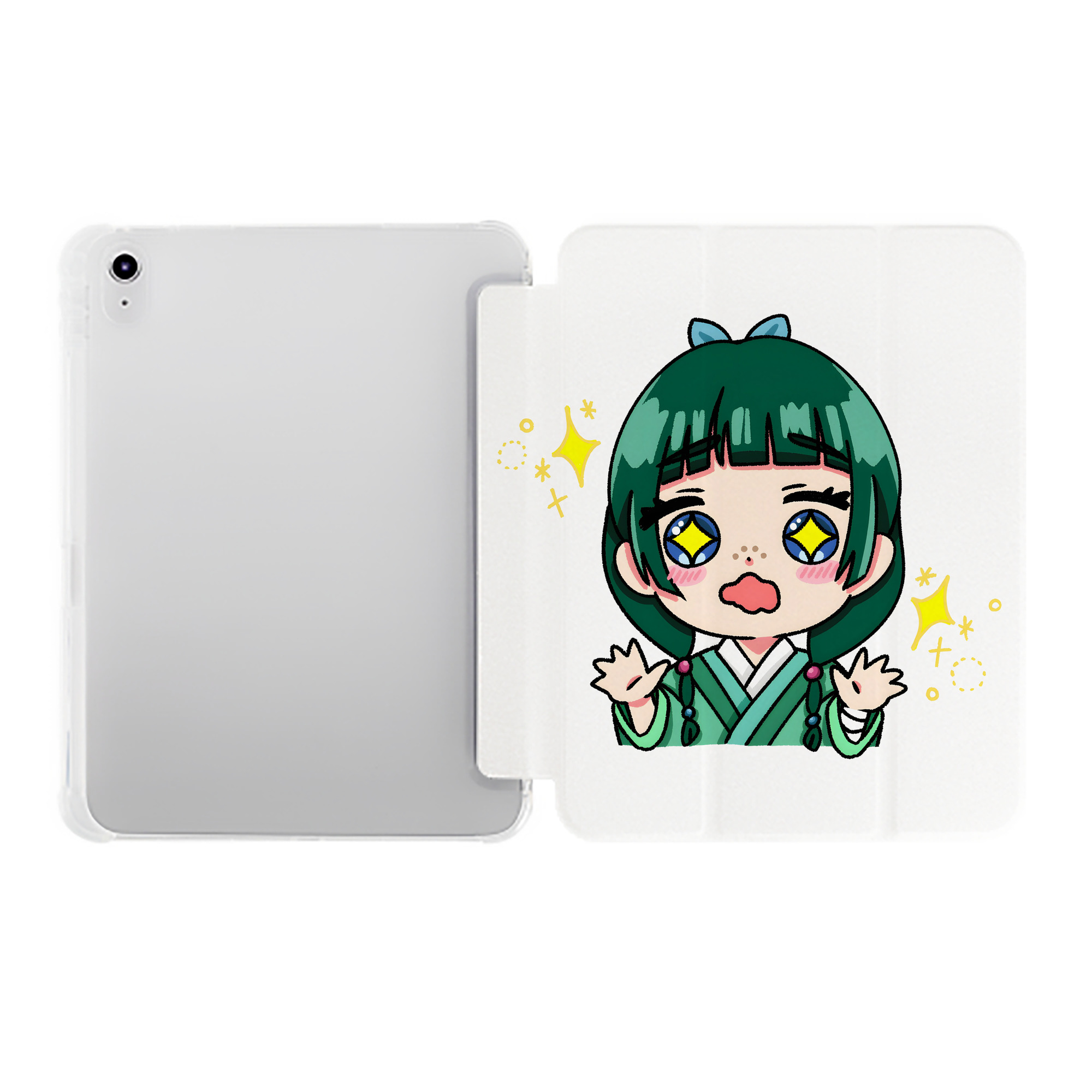 （画像用） 薬屋のひとりごと The Apothecary Diaries IPad ケース ペン収納付き 三つ折りスタンド PUレザー×シリコン 対応機種9.5/10.5/10.9インチ